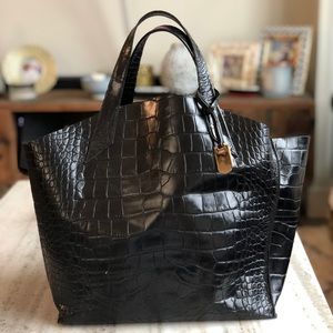 FURLA Black Leather Bag